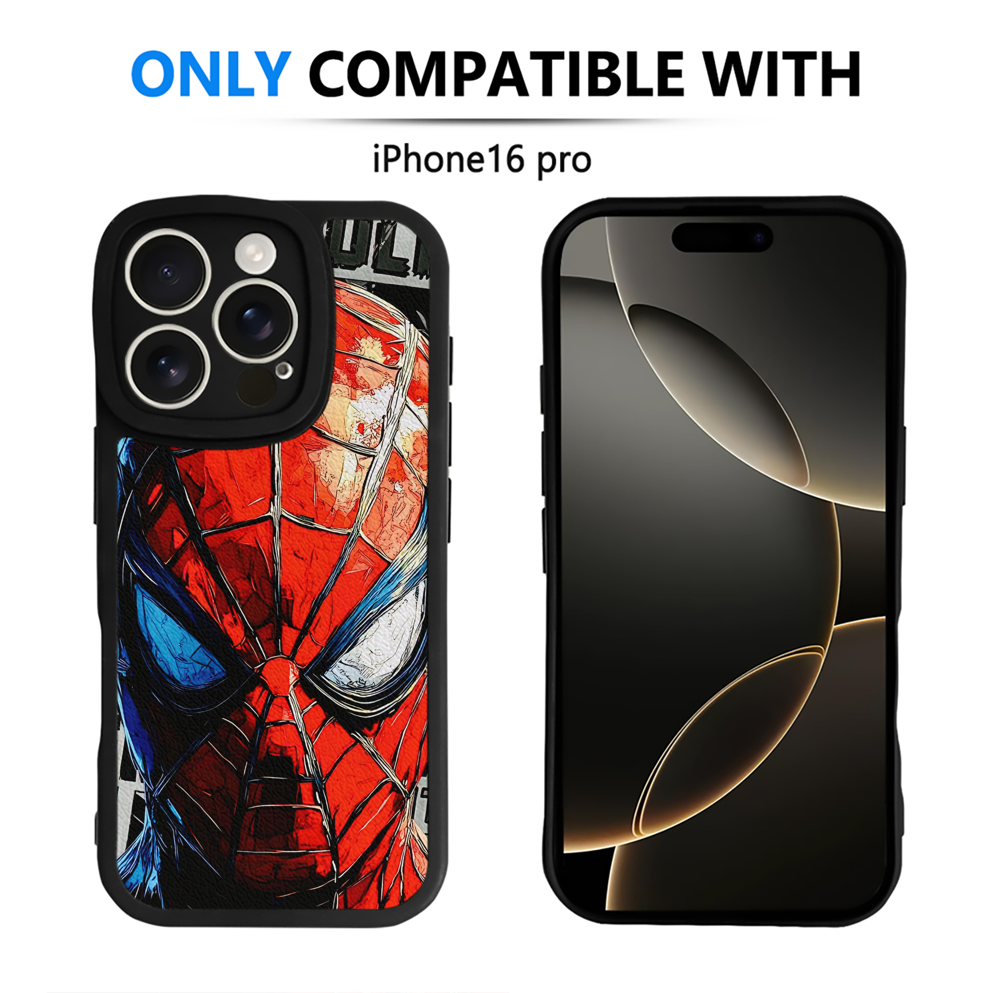 Spider Man スパイダーマン 【iPhone 16シリーズ対応】シリコンスマホケース（レザー調） 材質：シリコン